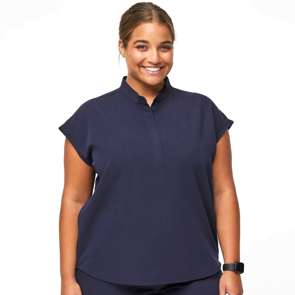 FIGS Rafaela Scrub Top XL Navy Blue Medical Nurse Healthcare Tech RN Oversized